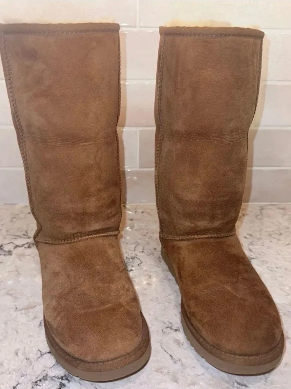 UGG Classic Tall Boots in Chestnut Brown Suede